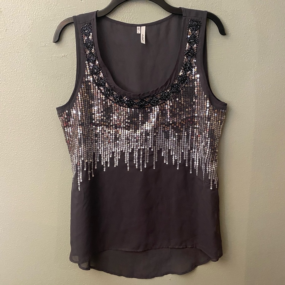 Sequin and Mesh Blouse